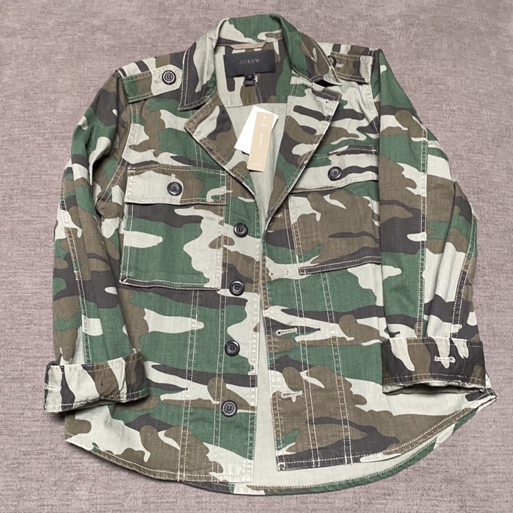 J.CREW XS camouflage light jacket